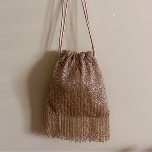 Zara Gold Beaded Bag